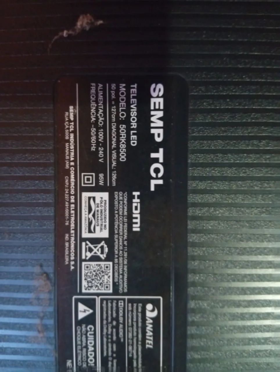 TV SEMP 50 display queimado - Foto 2