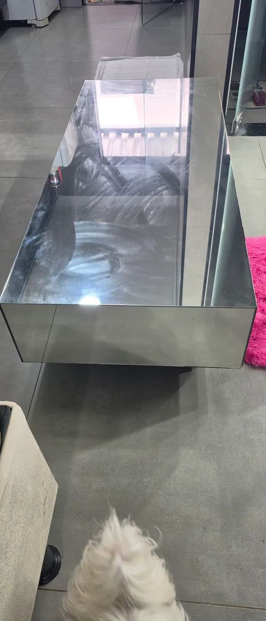 Mesa de centro de vidro 