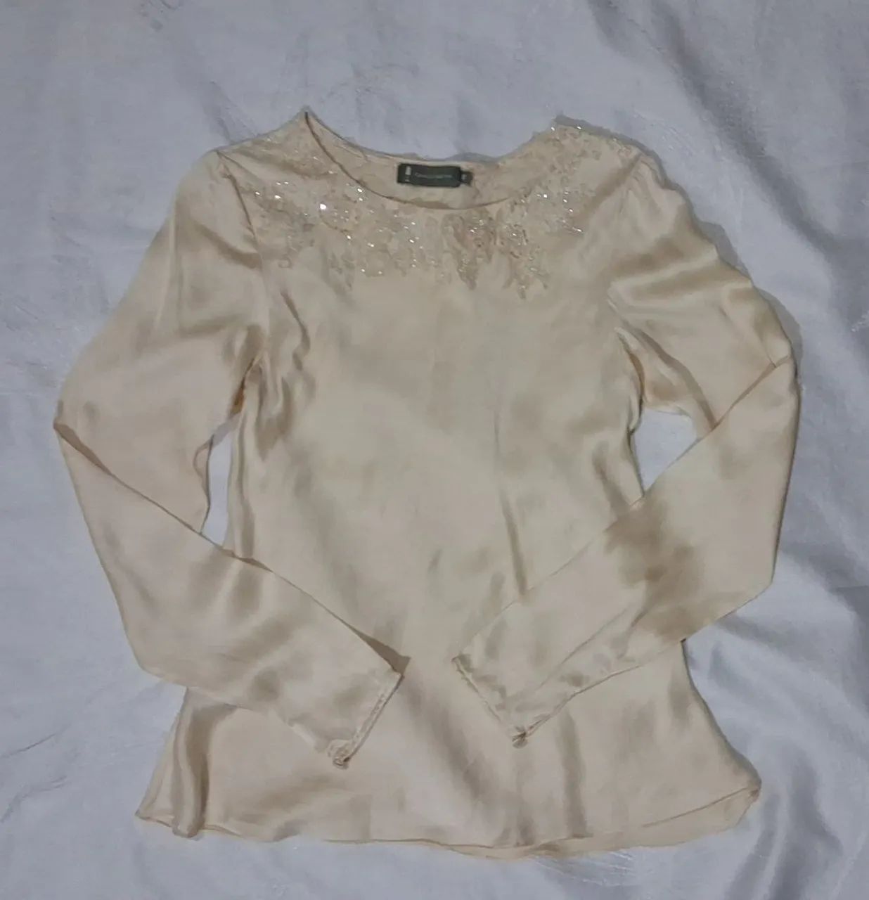 blusa candy brown seda salmão 40