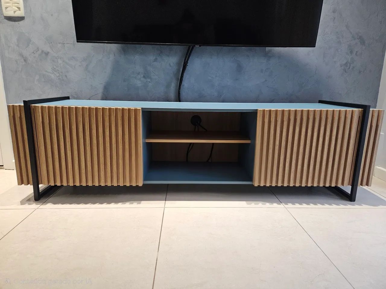 Rack Westwing azul e ripado 1,80 X 0.45
