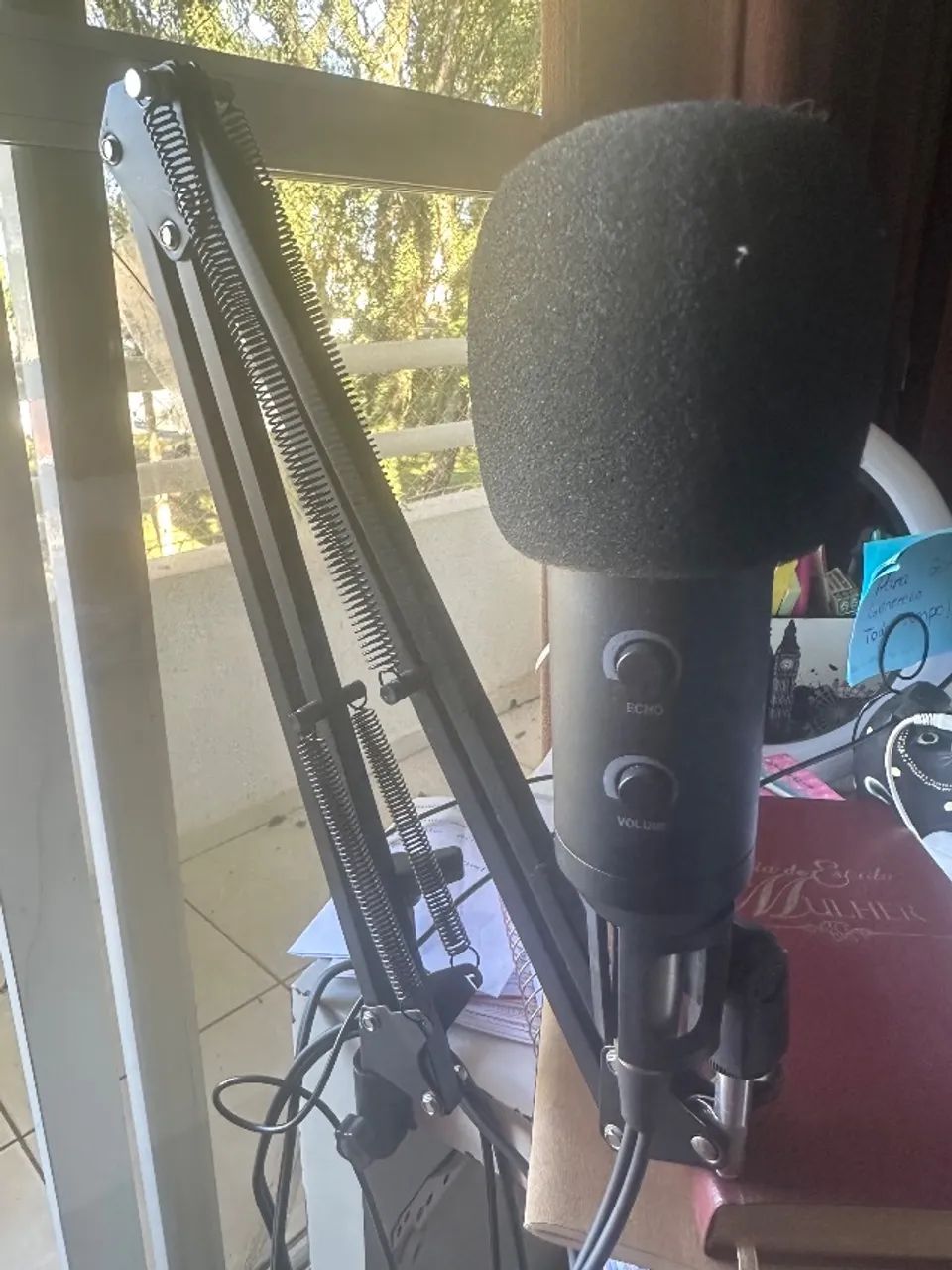 Microfone de mesa + suporte YOUTUBER - Foto 3