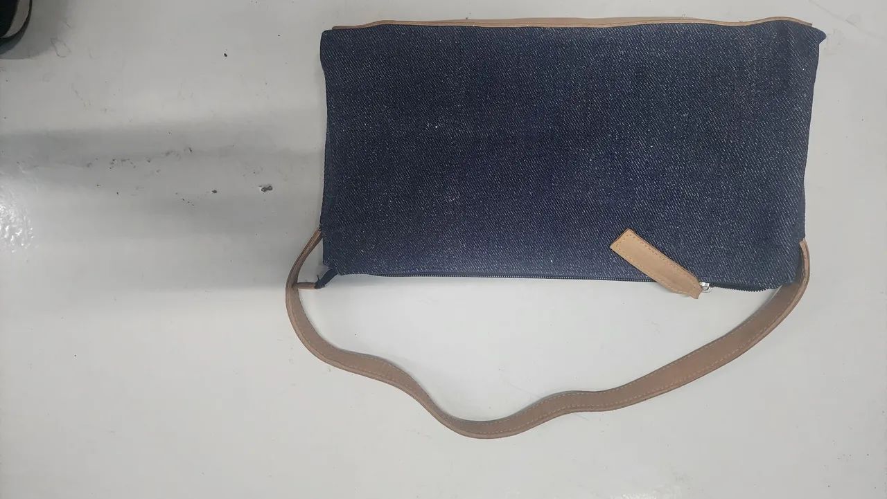 Bolsa Jeans Vintage  com brilho - Foto 2