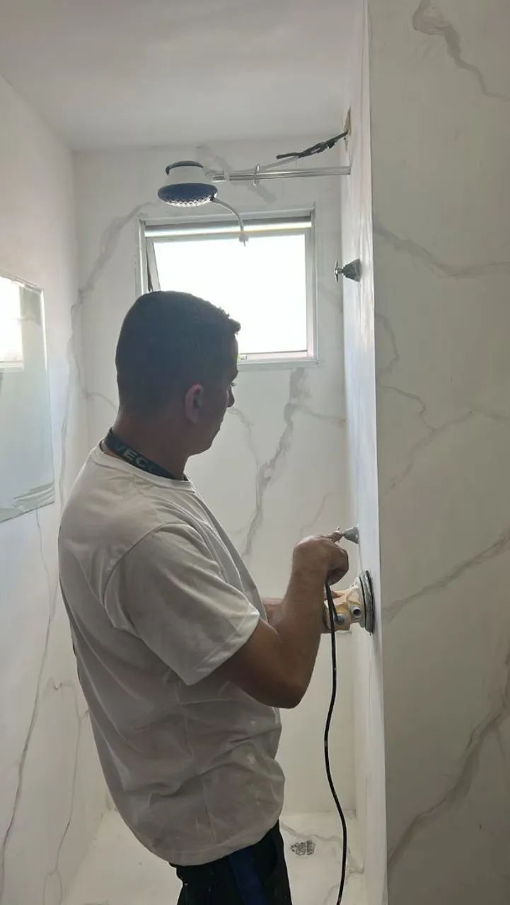 ? EFEITO MÁRMORE - ESCADAS, PAREDES E BANHEIROS ? - Foto 4
