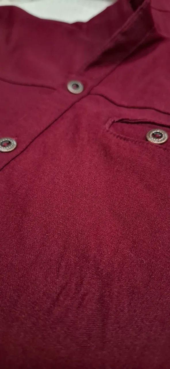 Camisa social vinho - Foto 2