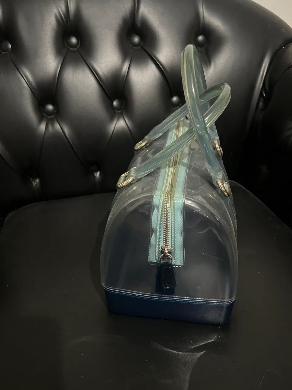 Jelly Bag Transparente Azul Original 24cm - Foto 3