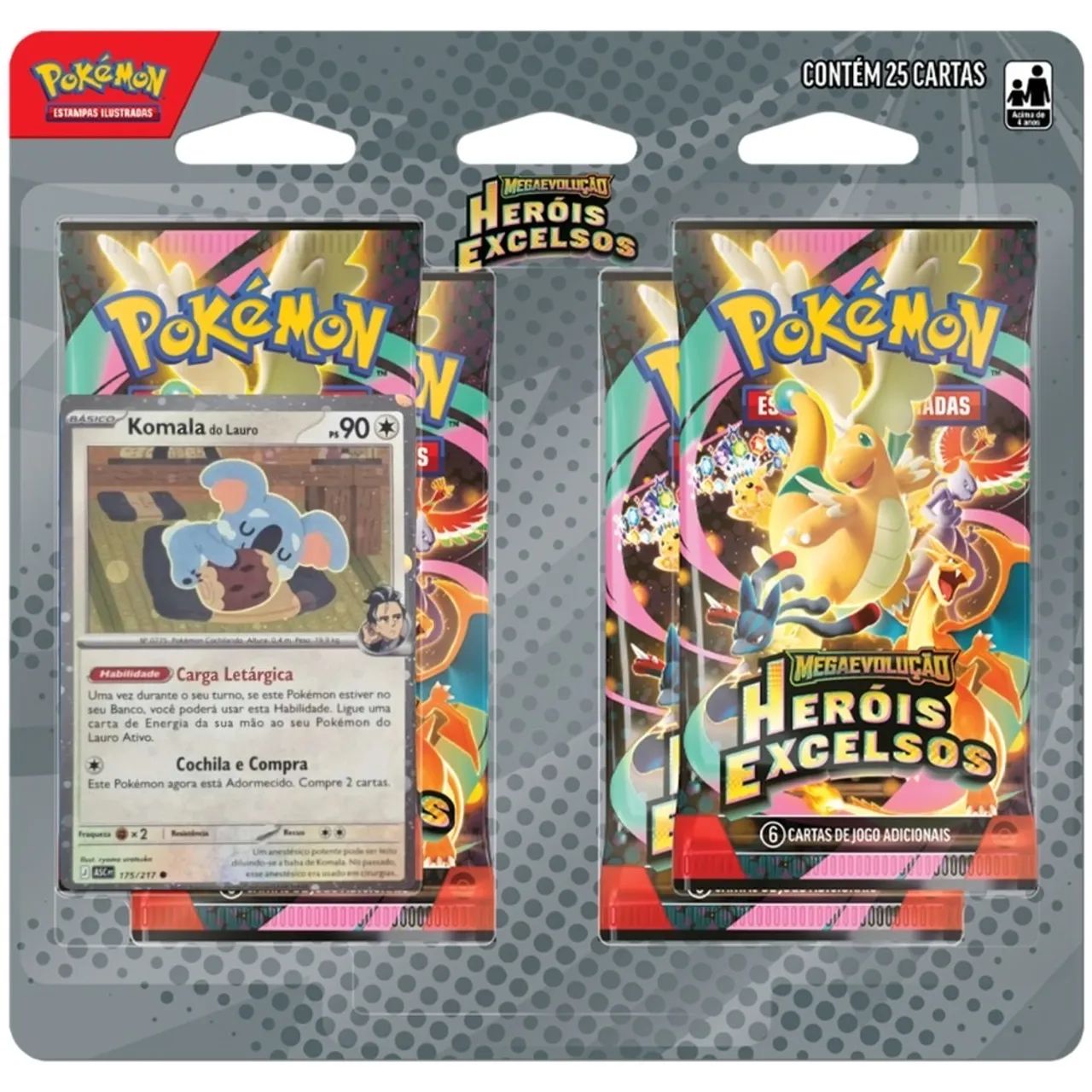 BLISTER QUÁDRUPLO MEGAEVOLUÇÃO HERÓIS EXCELSOS (valor por cada pack com 4 booster) - Foto 3