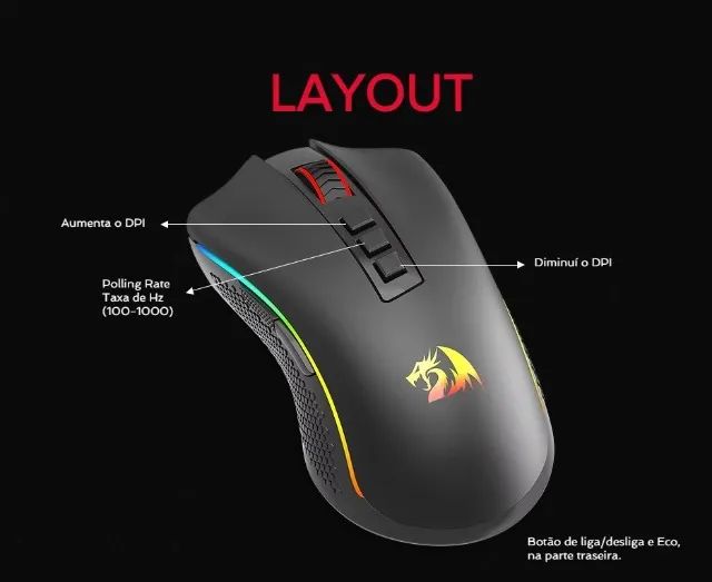 Mouse Gamer Cobra Pro RedDragon