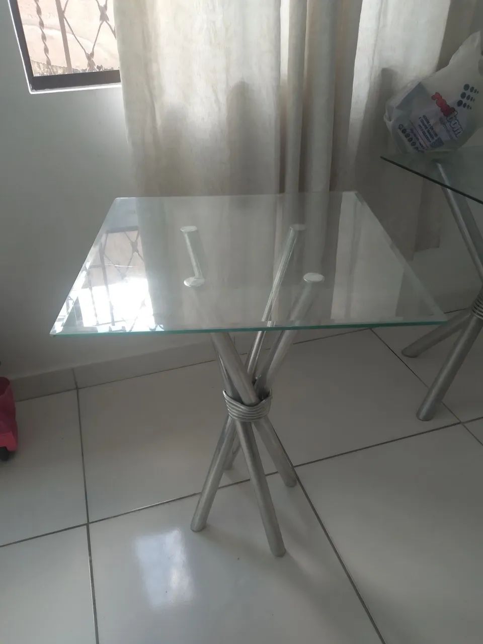 Mesa de canto/varanda de vidro
