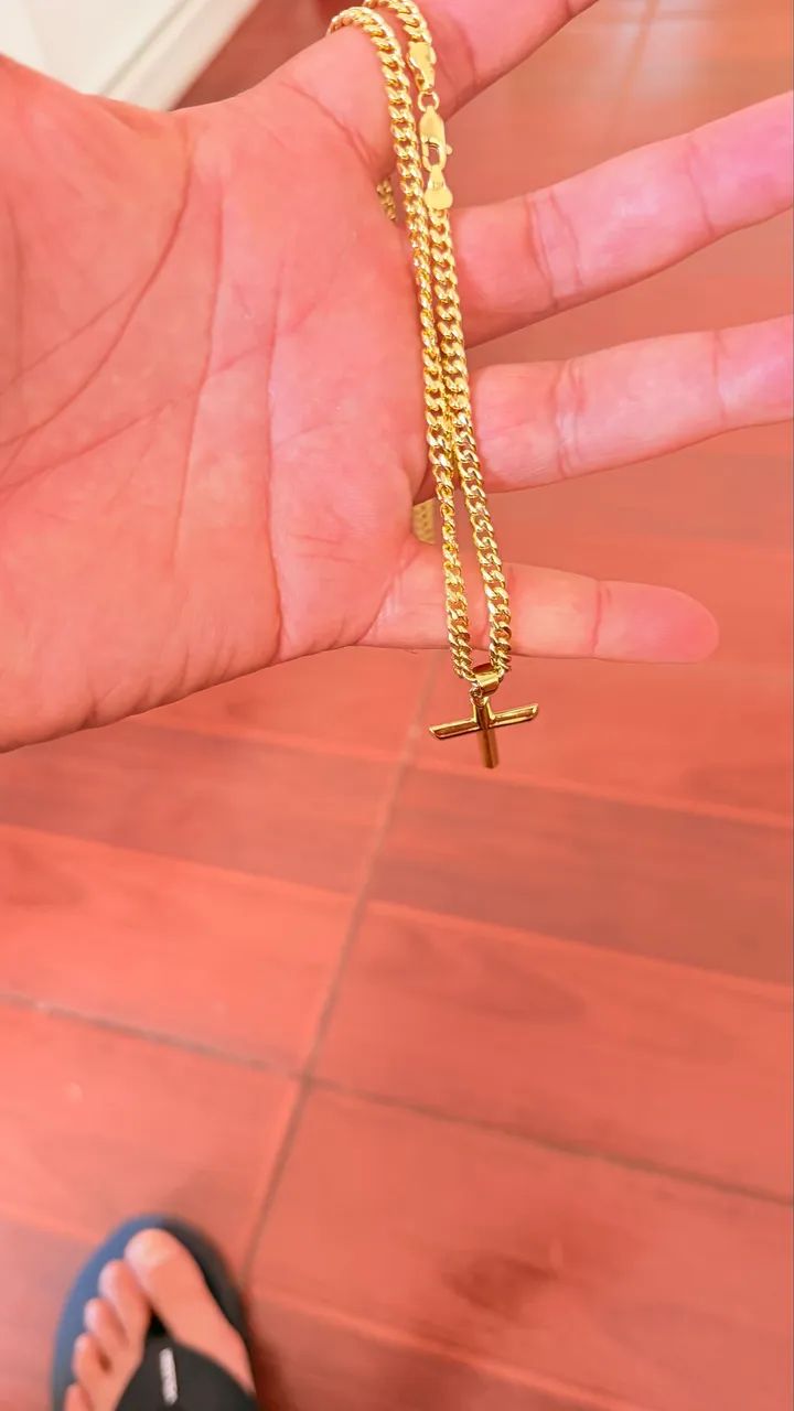 Cordao banhado a ouro nova  - Foto 3