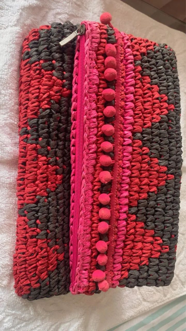 Bolsa de mão tricot Original John John  - Foto 3