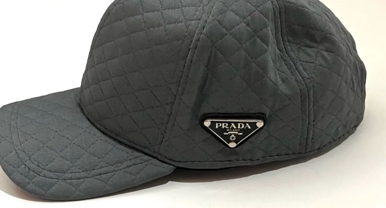 Boné Prada unissex cinza - Foto 4