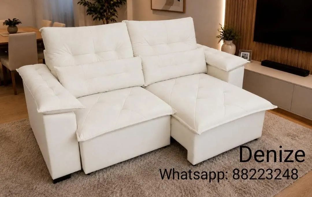 Sofá retrátil duplo corte linha alta novo direto de fabrica. - Foto 2