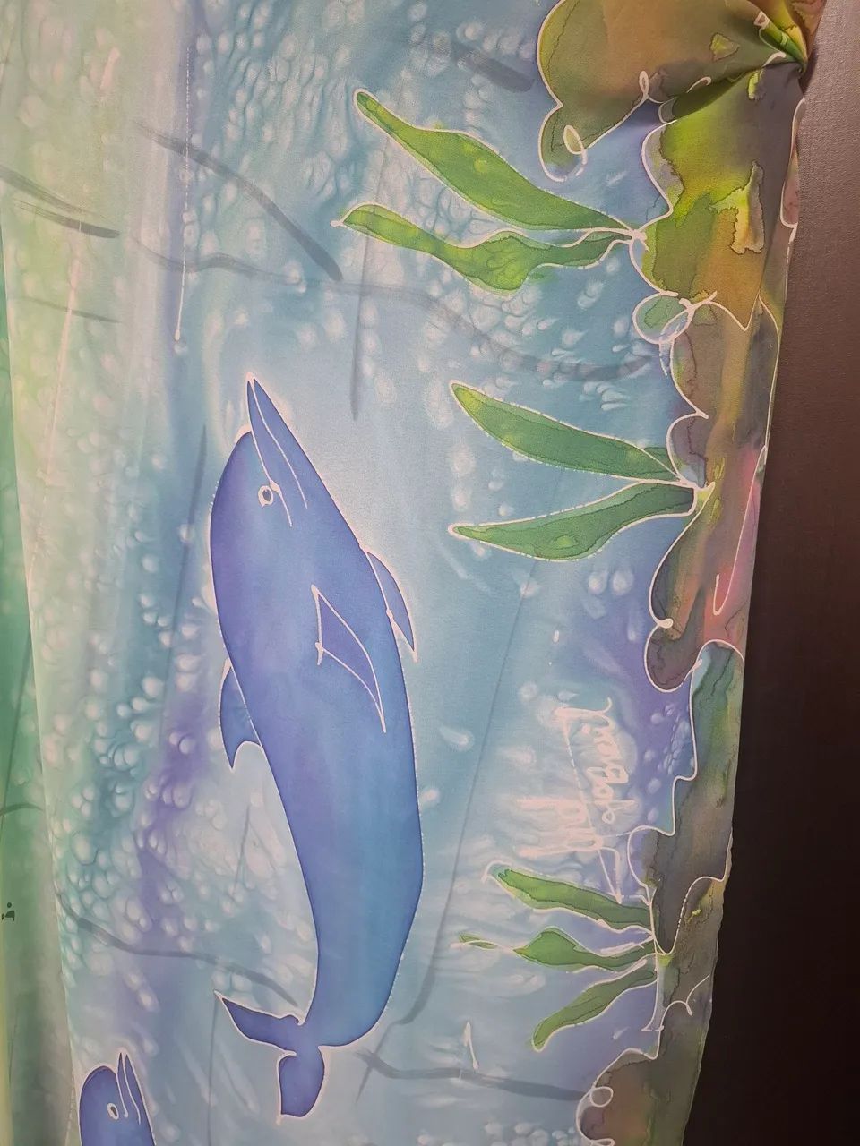 Canga pintada a mão golfinhos - Foto 3