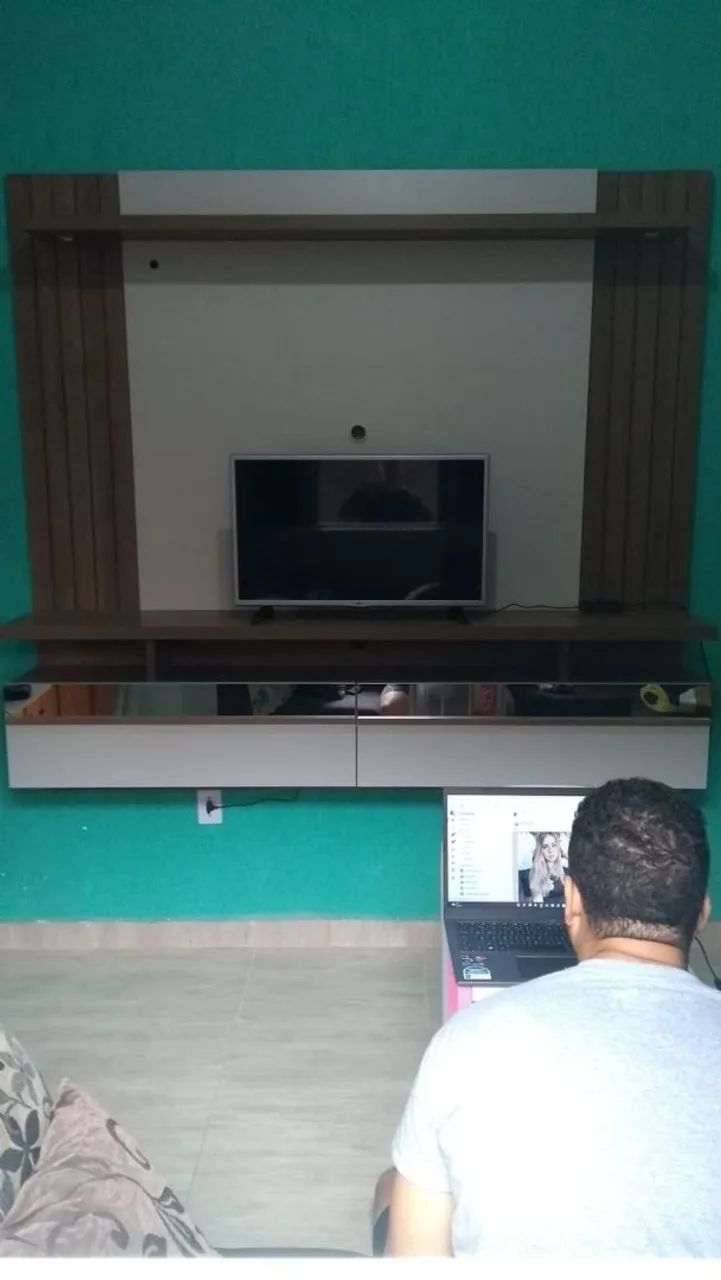 RACK COM PAINEL RIPADO PARA TV - Foto 2