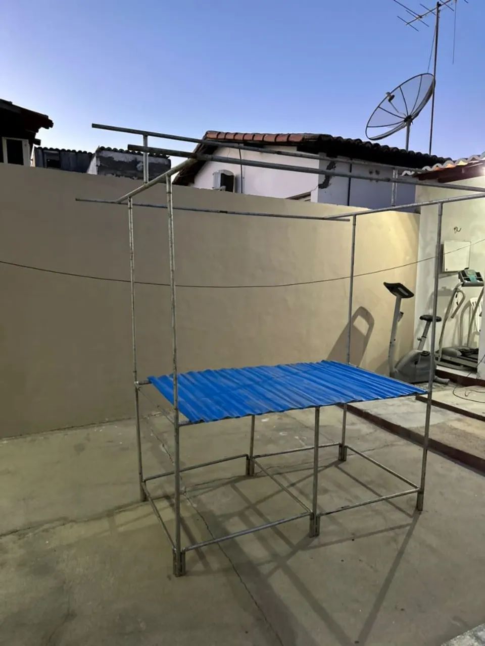 Mesa de ferro, desmontável para feirante (160x80cm) - Foto 3