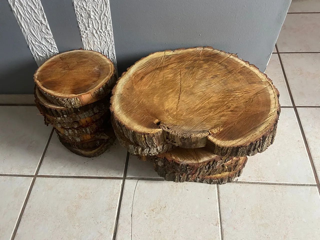 Bolacha de madeira rústica 