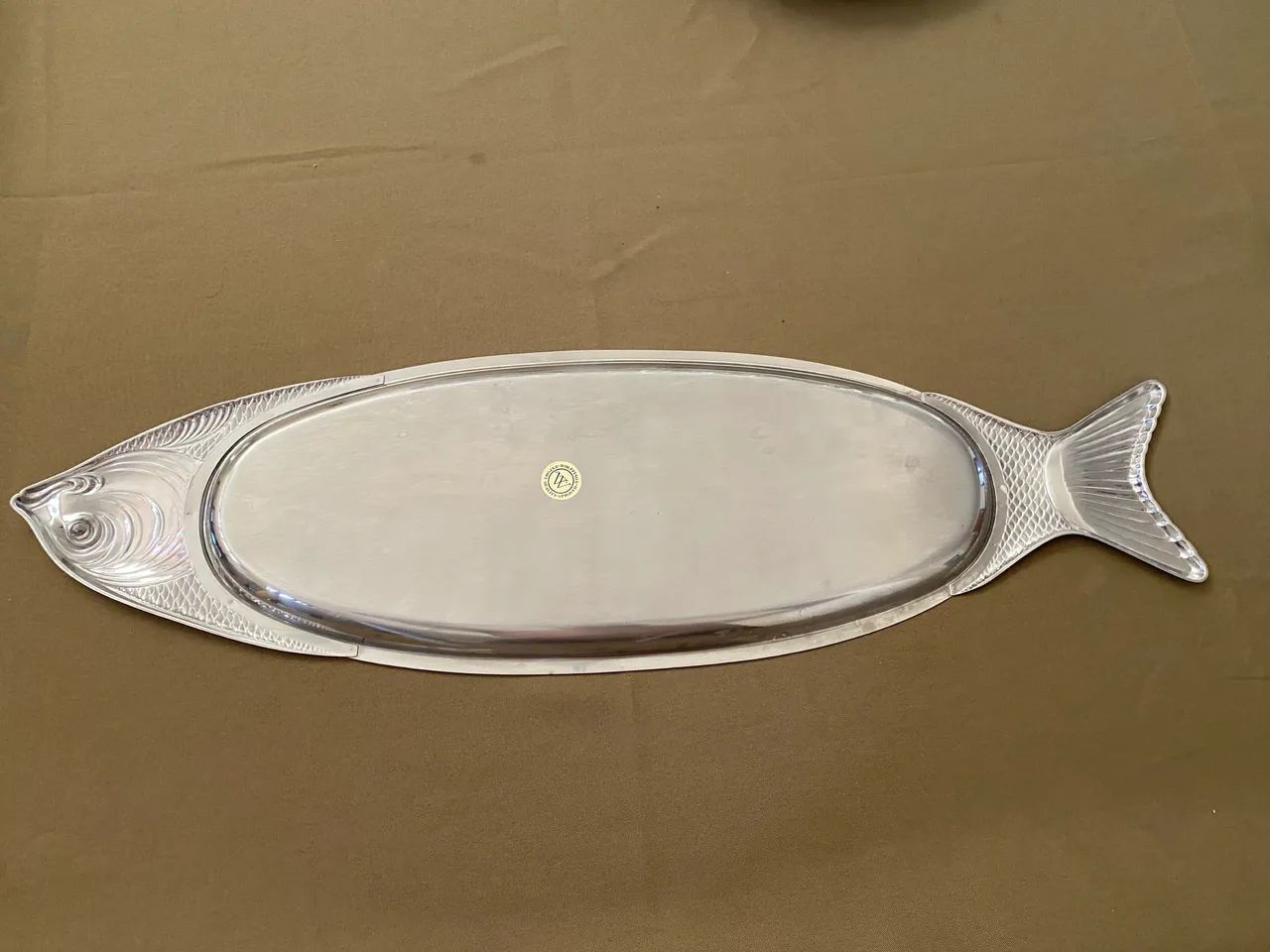 Bandeja Formato Peixe Inox (Nunca Usada)