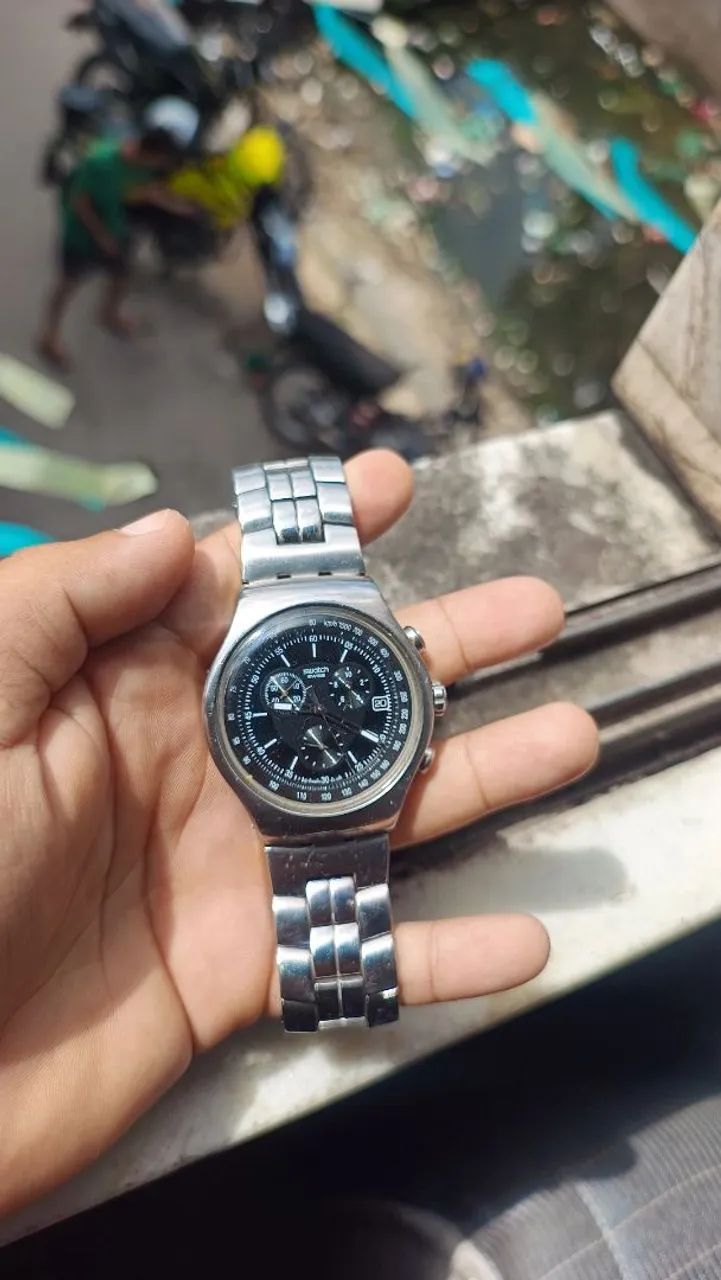 Relógio swatch série prata 