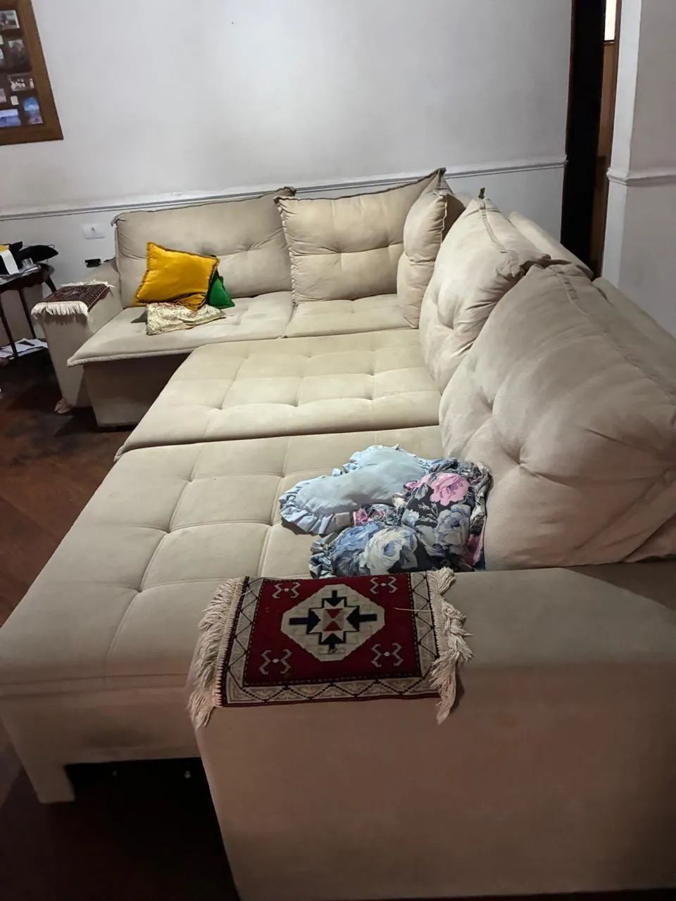 Sofá Bege 6 lugares - Foto 3