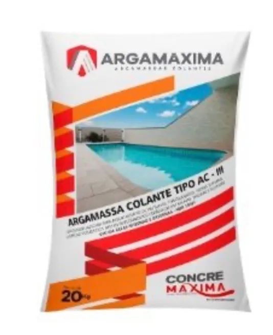 3 pacotes de Argamassa argamaxima-ac-iii