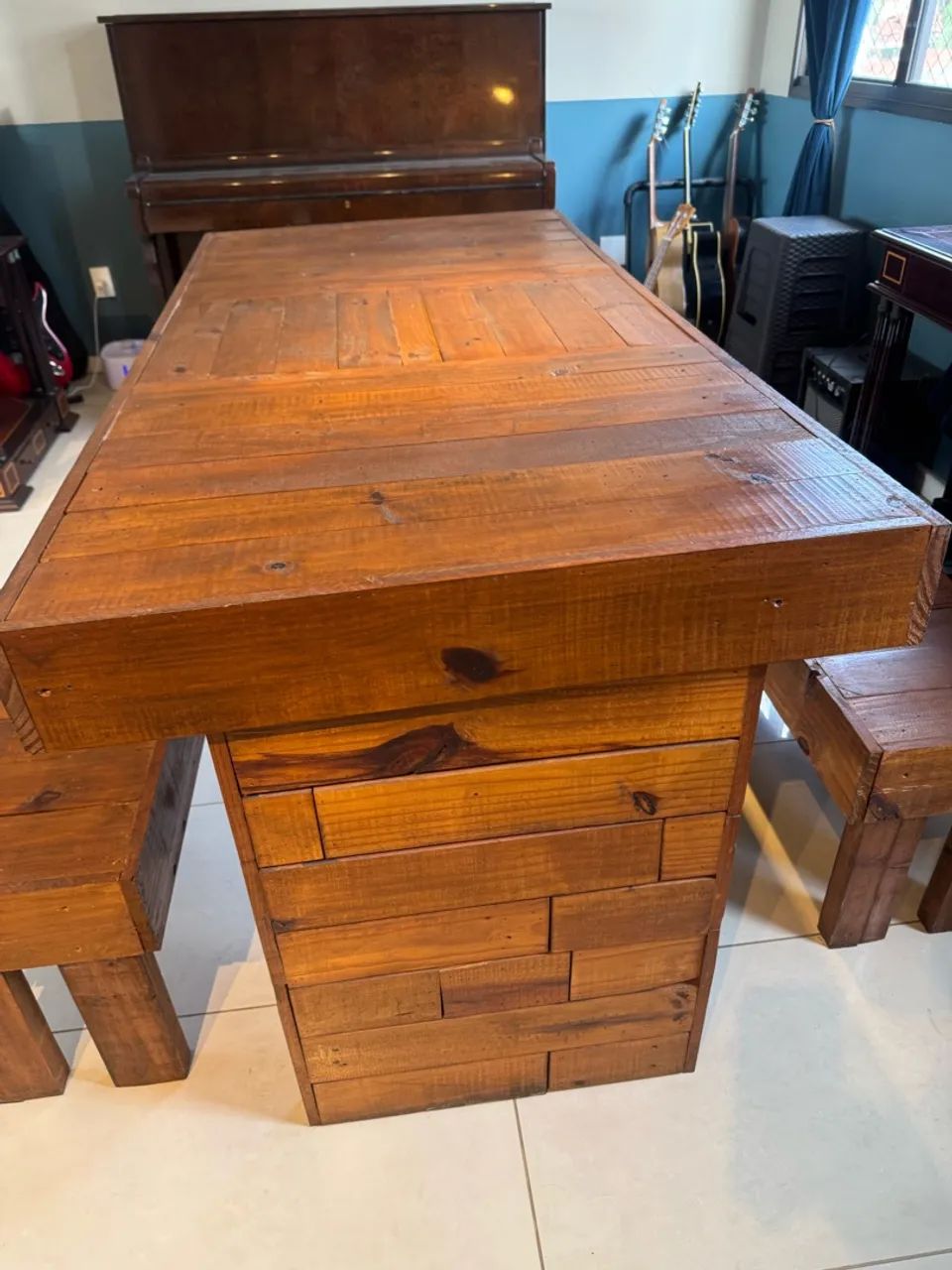 Mesa com bancos de Pallet  - Foto 2
