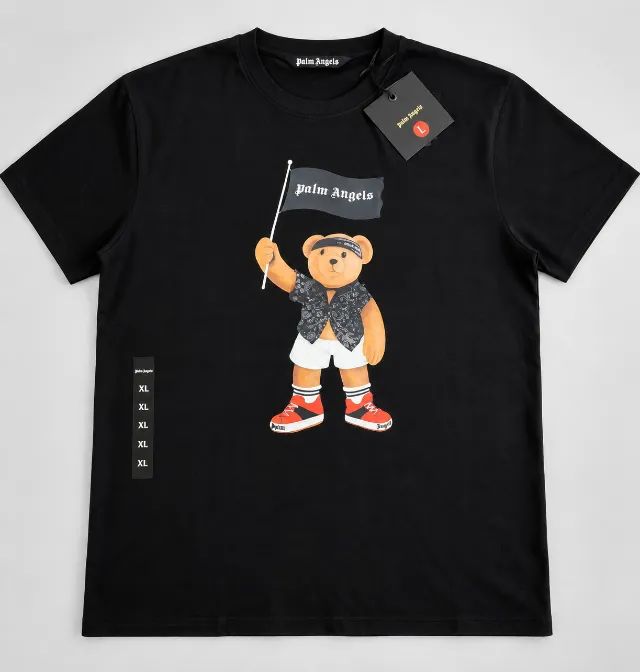Camiseta Palm Angels Bear Preta Importada - Nova - Tam XL