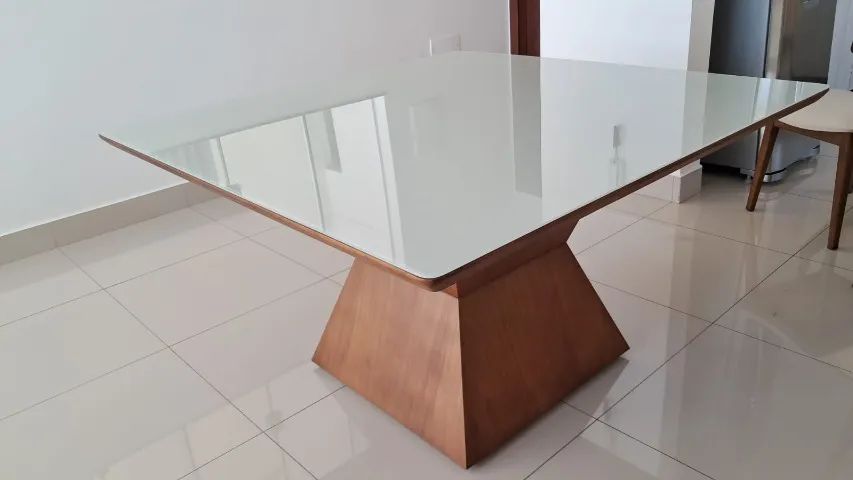 Mesa Quadrada NOVA Tampo de Vidro! Sem as cadeiras! - Foto 2