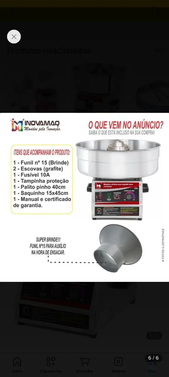 Máquina de algodão doce profissional pra sair hj!! - Foto 3