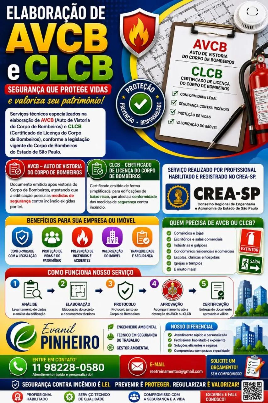 AVCB E CLCB - REGULARIZAÇÃO JUNTO AO CORPO DE BOMBEIROS