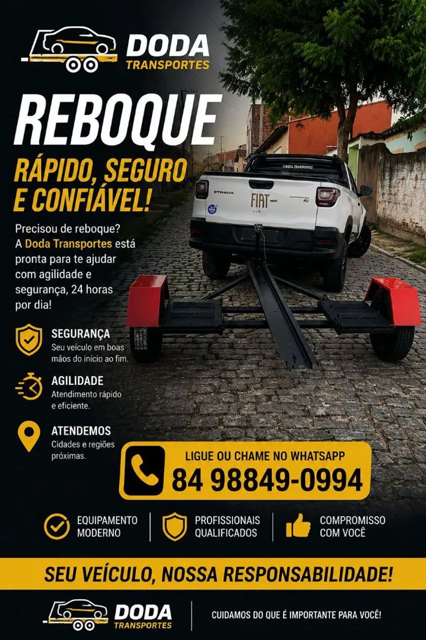 Reboque 24h, Para carro e moto 