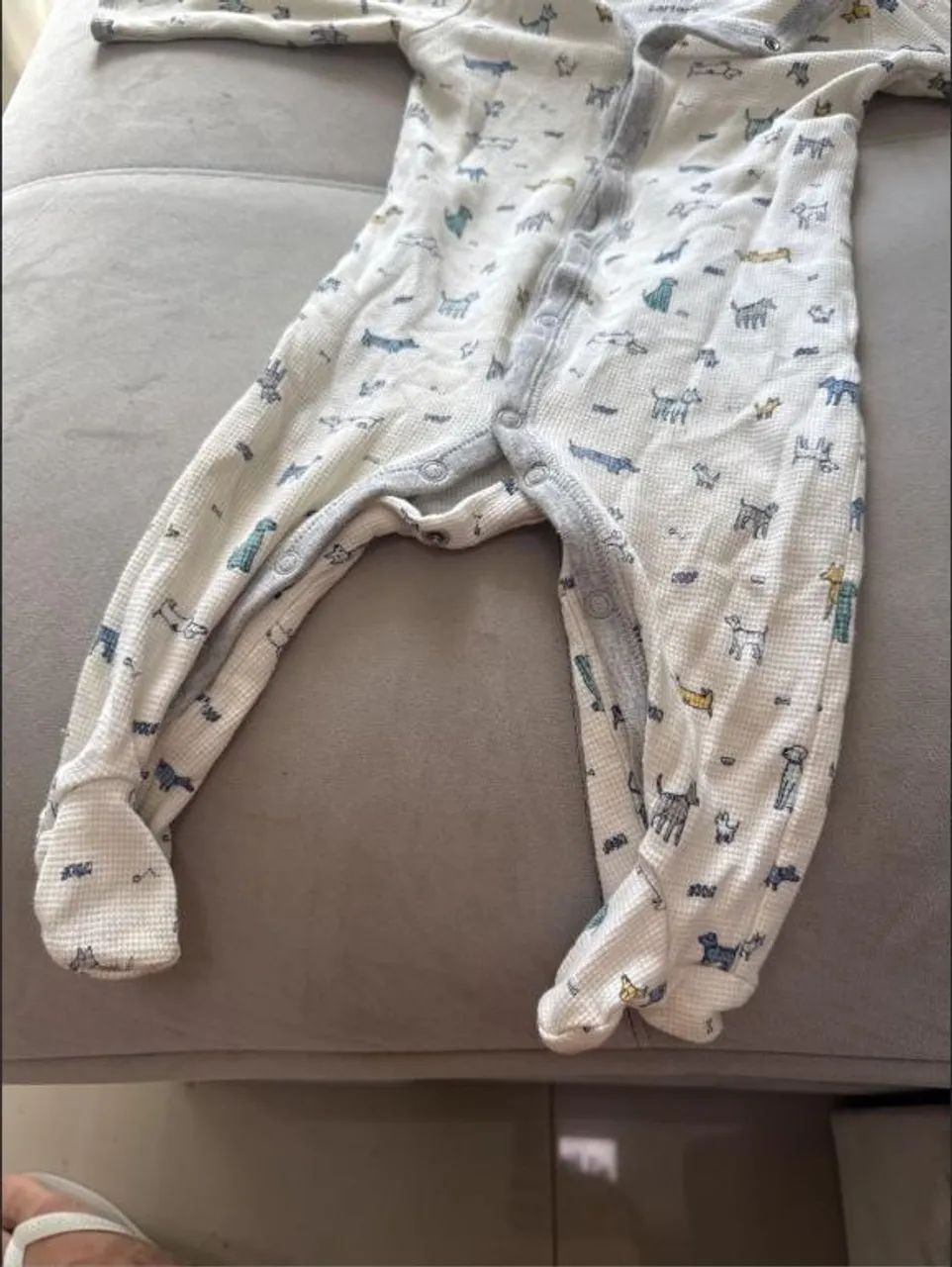Macacão Carters Infantil Branco 9m - Foto 3