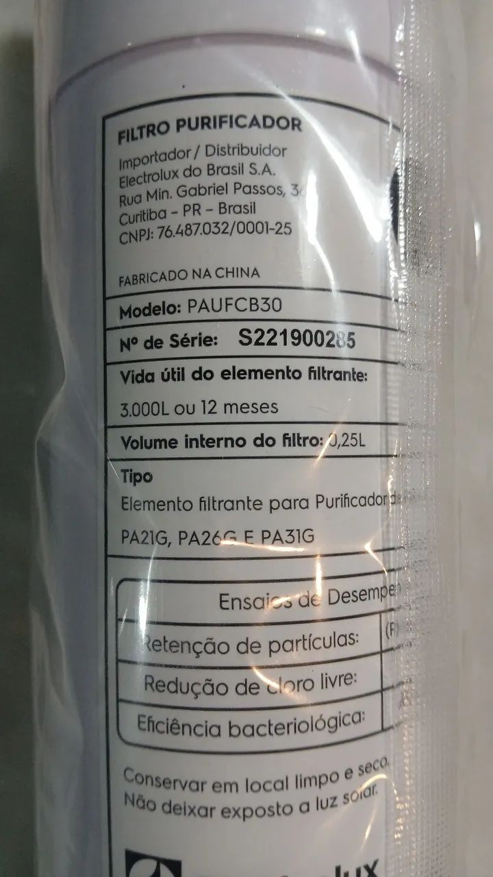 Refil para filtro Electrolux mod. PAUFCB830. - Foto 4