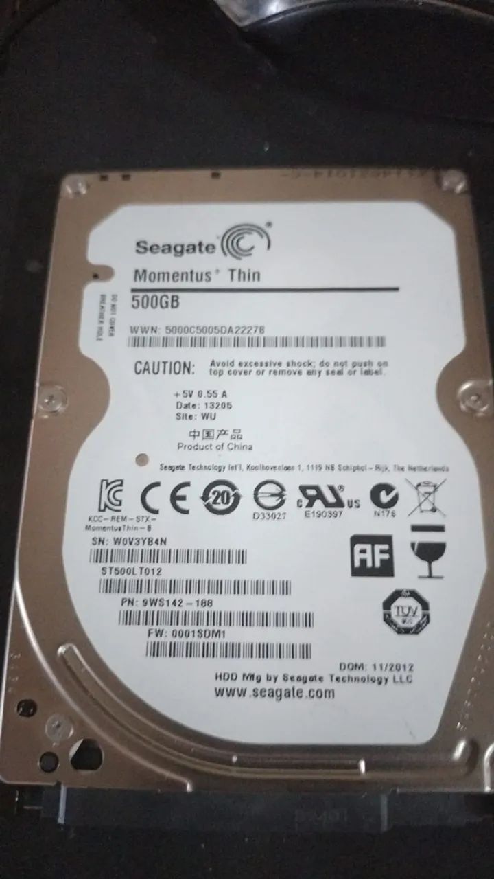 Hd Seagate 500 GB para notebook ou desktop