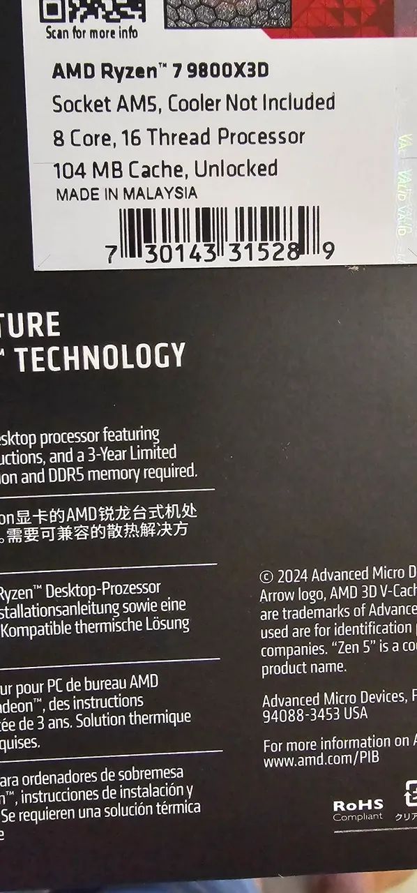 Ryzen 7 9800x3d  - Foto 2