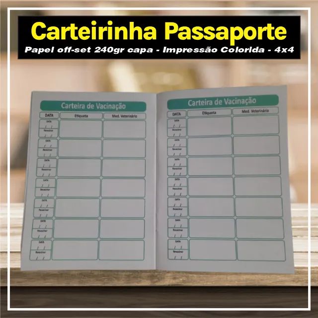 Carteirinha de Vacinação Passaporte Pet - Foto 3