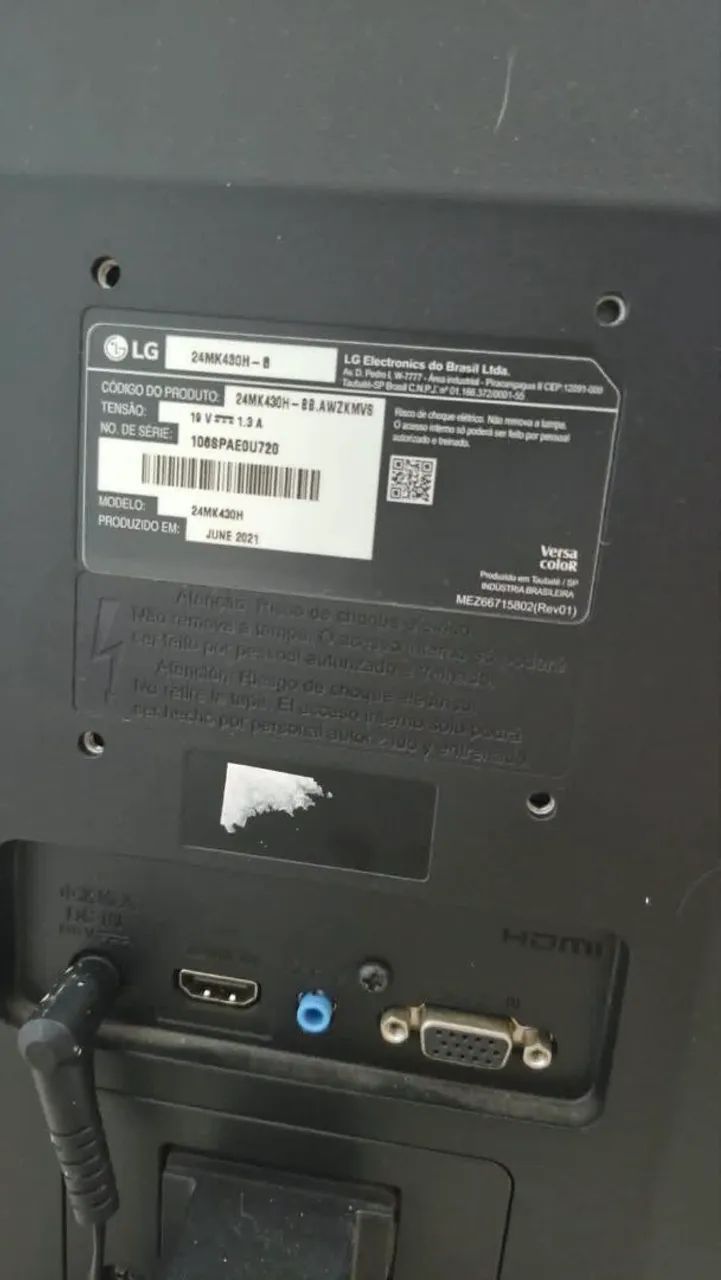 Monitor com defeito na tela 