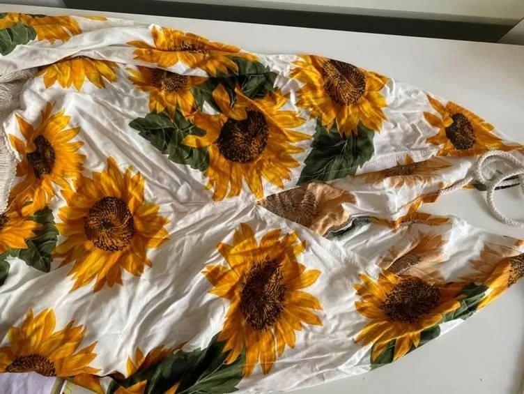 Vestidinho amarração girassol  - Foto 2