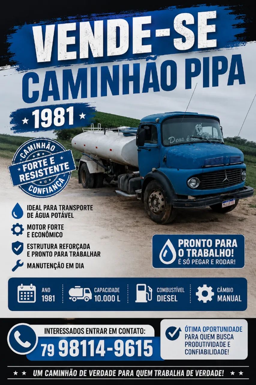 Caminhão 1113 1981 pipa - Foto 3