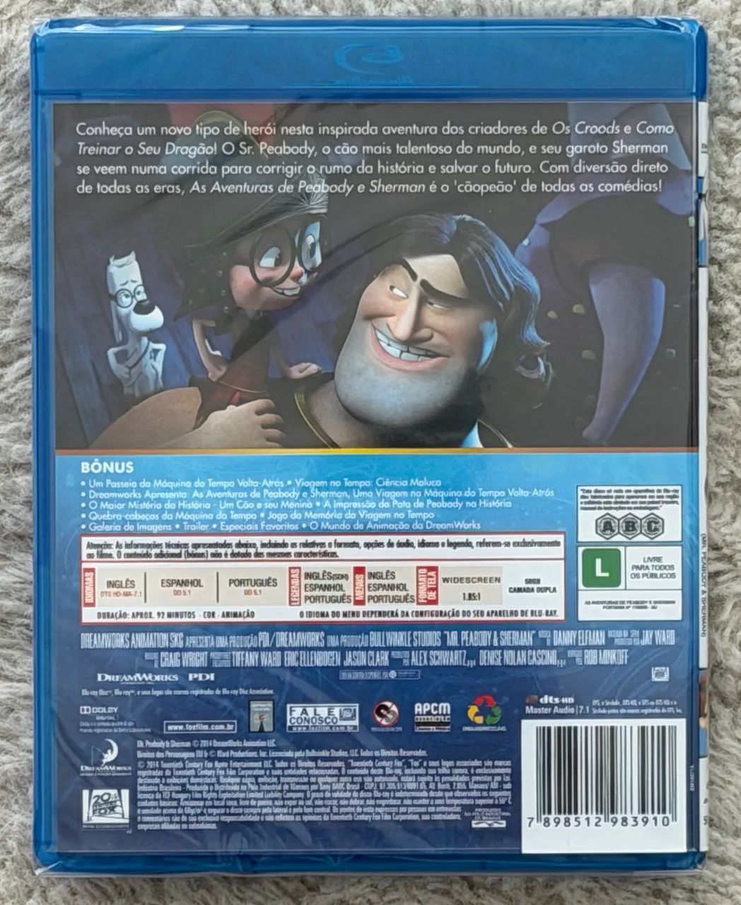 Blu Ray Peabody e Sherman (original e lacrado) - Foto 2