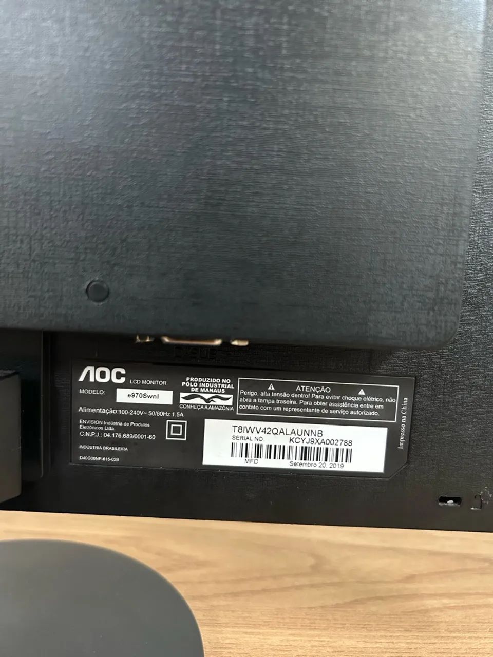 Monitor AOC 18.5" LED HD 60Hz - Entradas HDMI e VGA - Foto 3