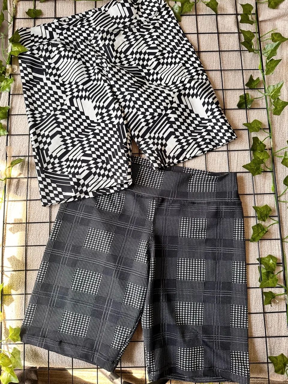 Kit com 2 Bermudas Ciclista Femininas Estampadas 2D Modas - Tam G (nova)