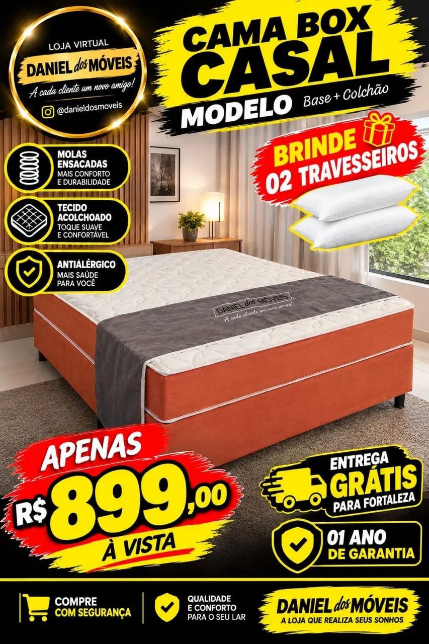 Cama box casal 