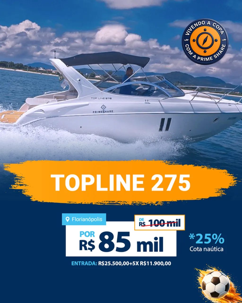 lancha Topline 275-25% Promo Copa Prime