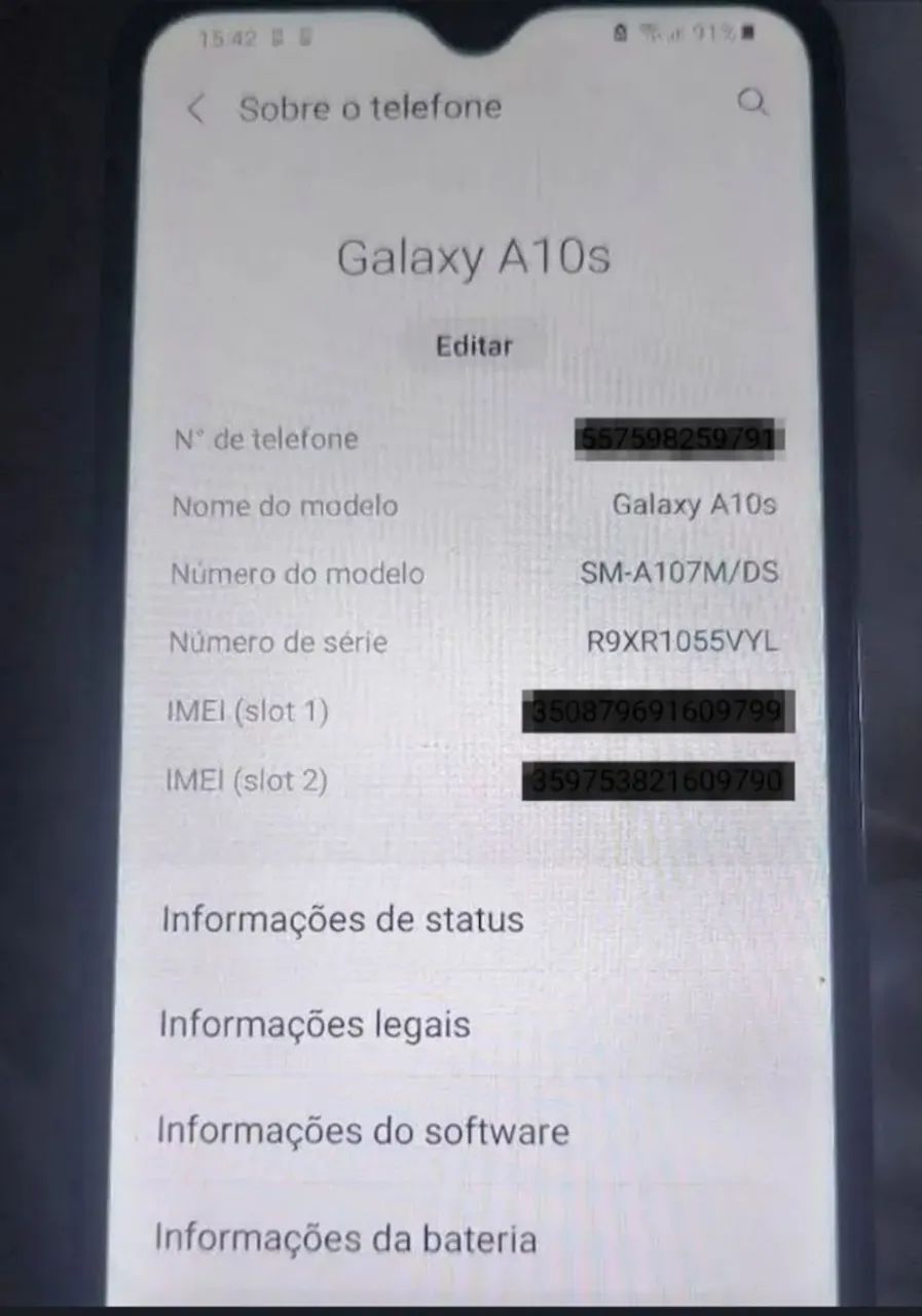 Galaxy a10s 