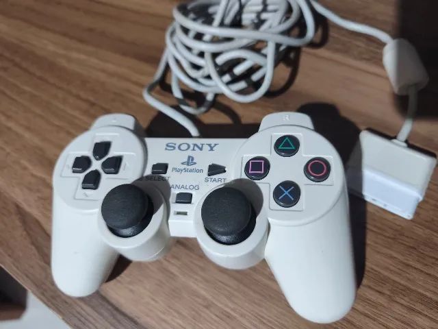 Controle PS2 original Ceramic White Branco Impecável - Foto 3