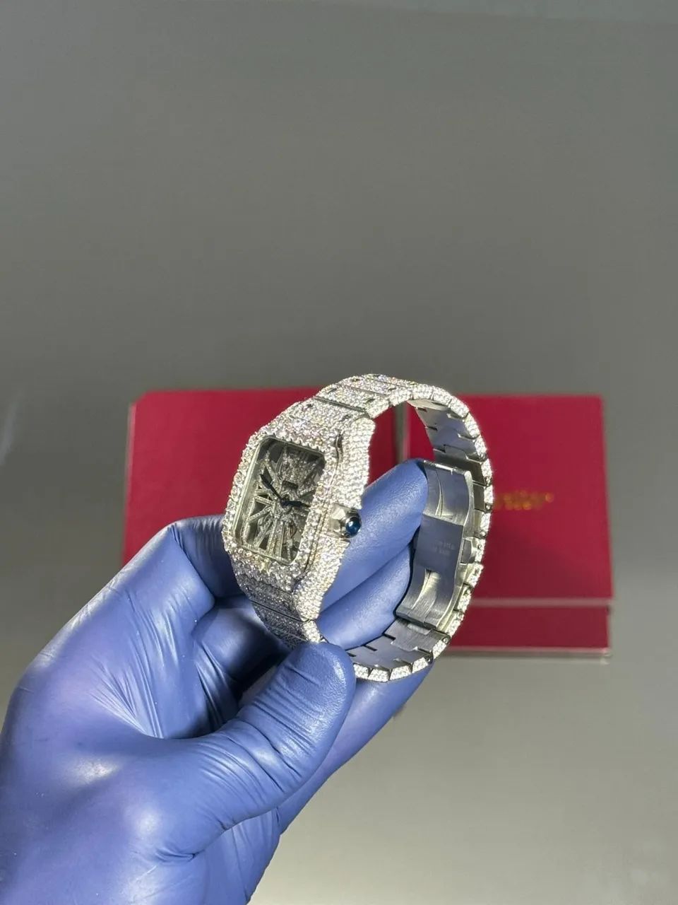 Relógio cartier cravejado full moissanite diamond  - Foto 3