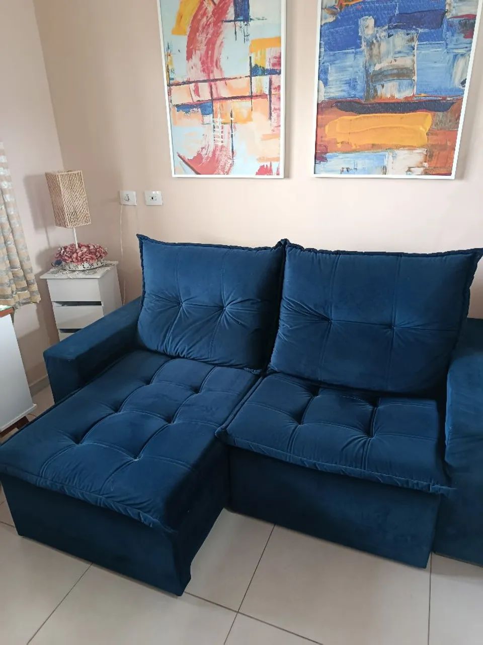 Sofá retrátil e reclinável  3 lugares , 2 metros de comprimento  - Foto 3