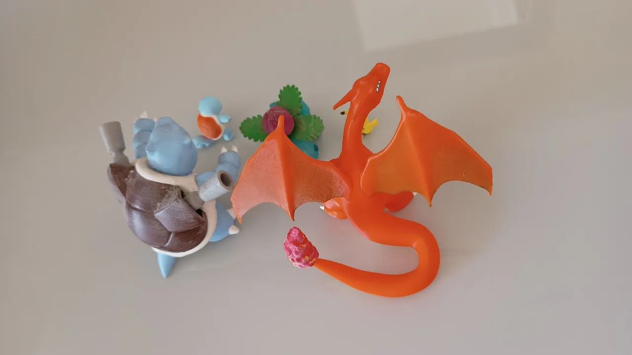 POKEMON INICIAIS EM 3D (CHARIZARD, BLASTOISE, PIKACHU...) - Foto 2