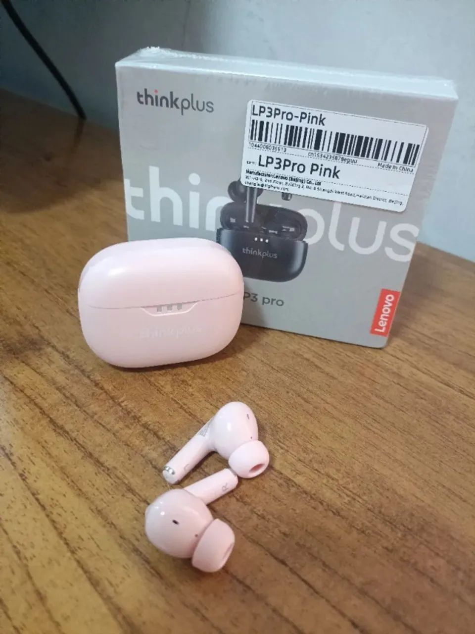 Fone Lenovo LP3 Pro Bluetooth 5.3 TWS Hi-Fi com Microfone - Pink - Foto 4