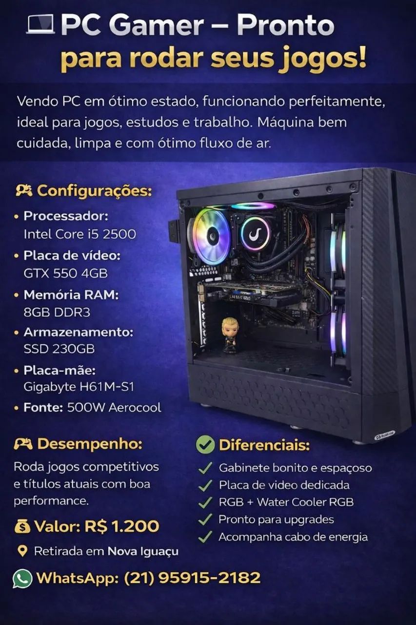 Computador I5 só pegar e usar